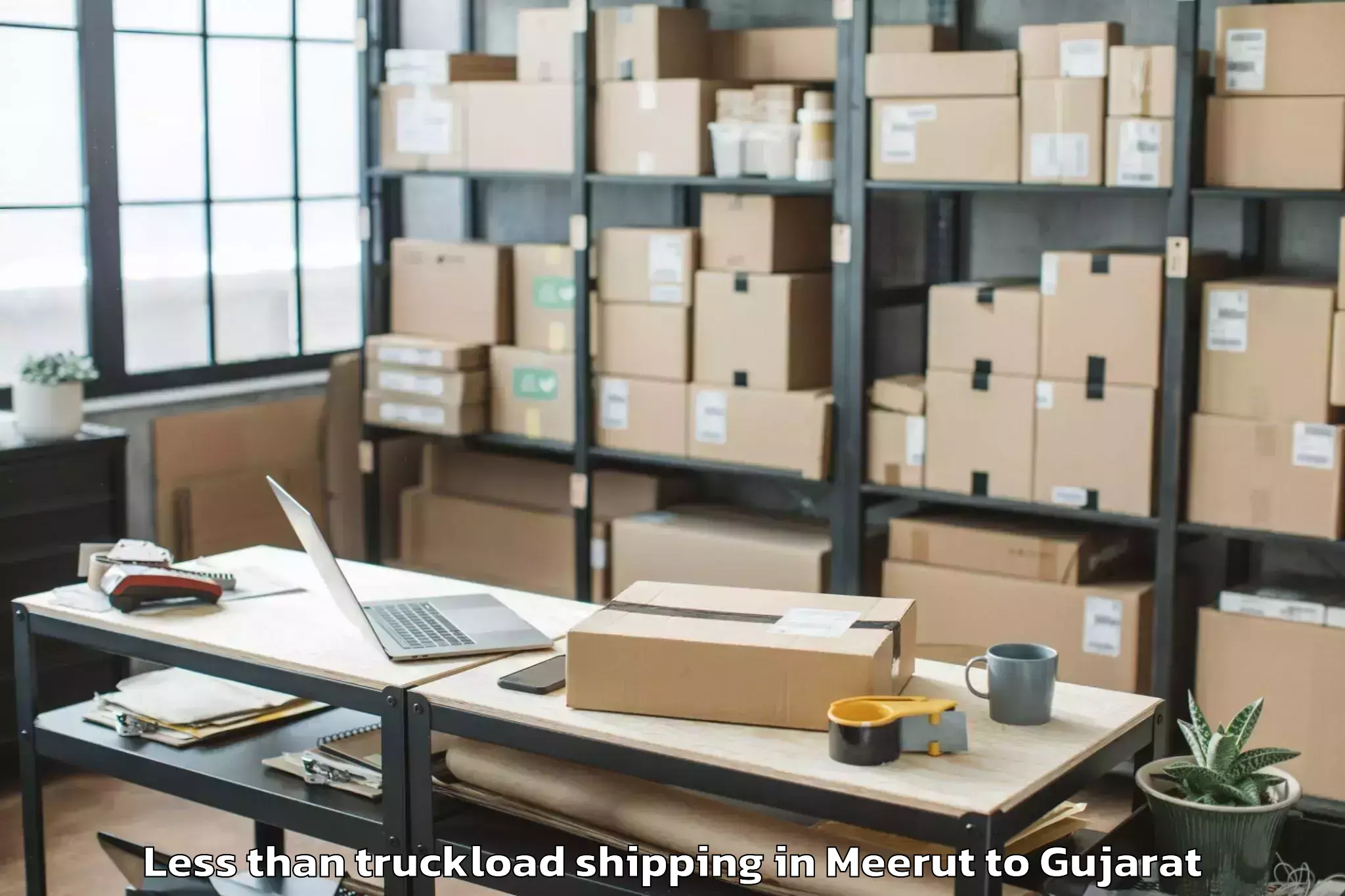 Book Your Meerut to Valia Less Than Truckload Shipping Today